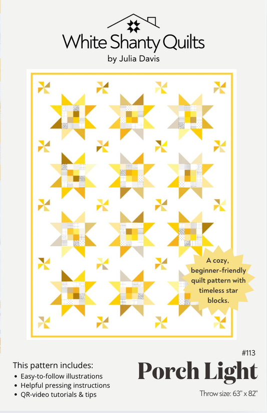 Porch Light PDF quilt pattern - Automatic Download